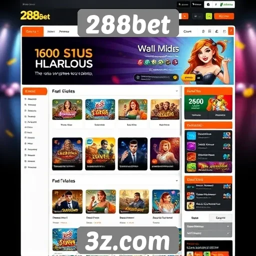 Interface do site 288bet é intuitiva e amigável